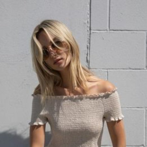 OAK + FORT off shoulder crop top (size S) - Picture 1 of 4